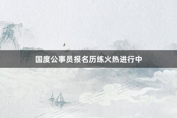 国度公事员报名历练火热进行中